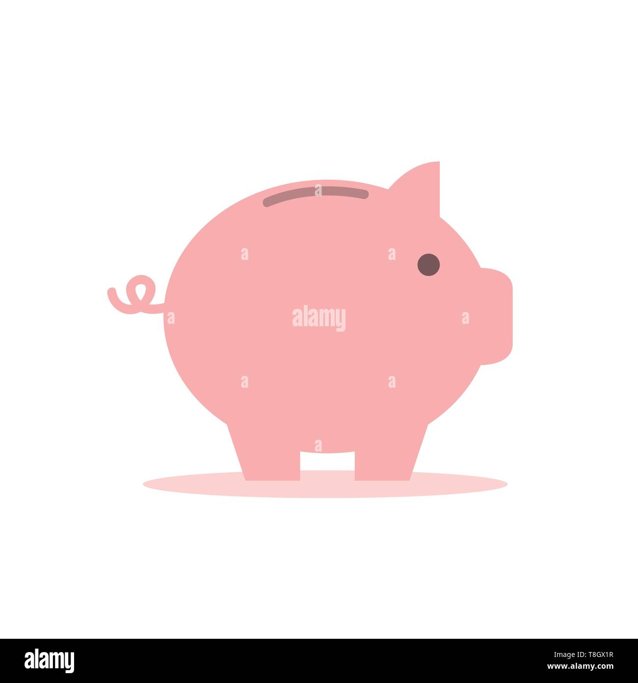 Sparschwein einfache Grafik auf weißem Hintergrund Vektor-illustration EPS 10 isoliert Stock Vektor