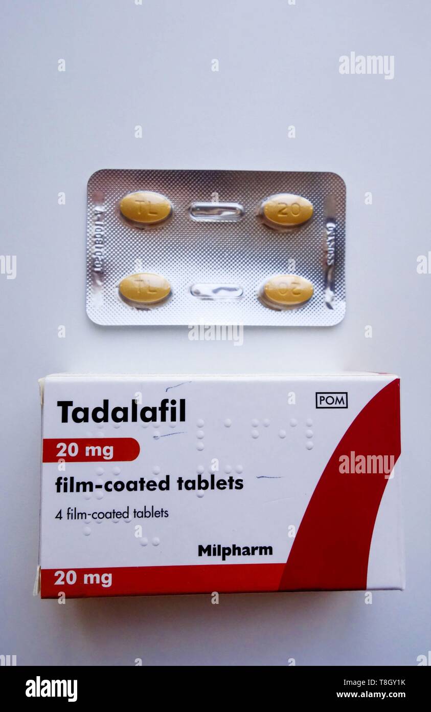 Tadalafil Tabletten zur Steigerung der Potenz Stockfotografie - Alamy