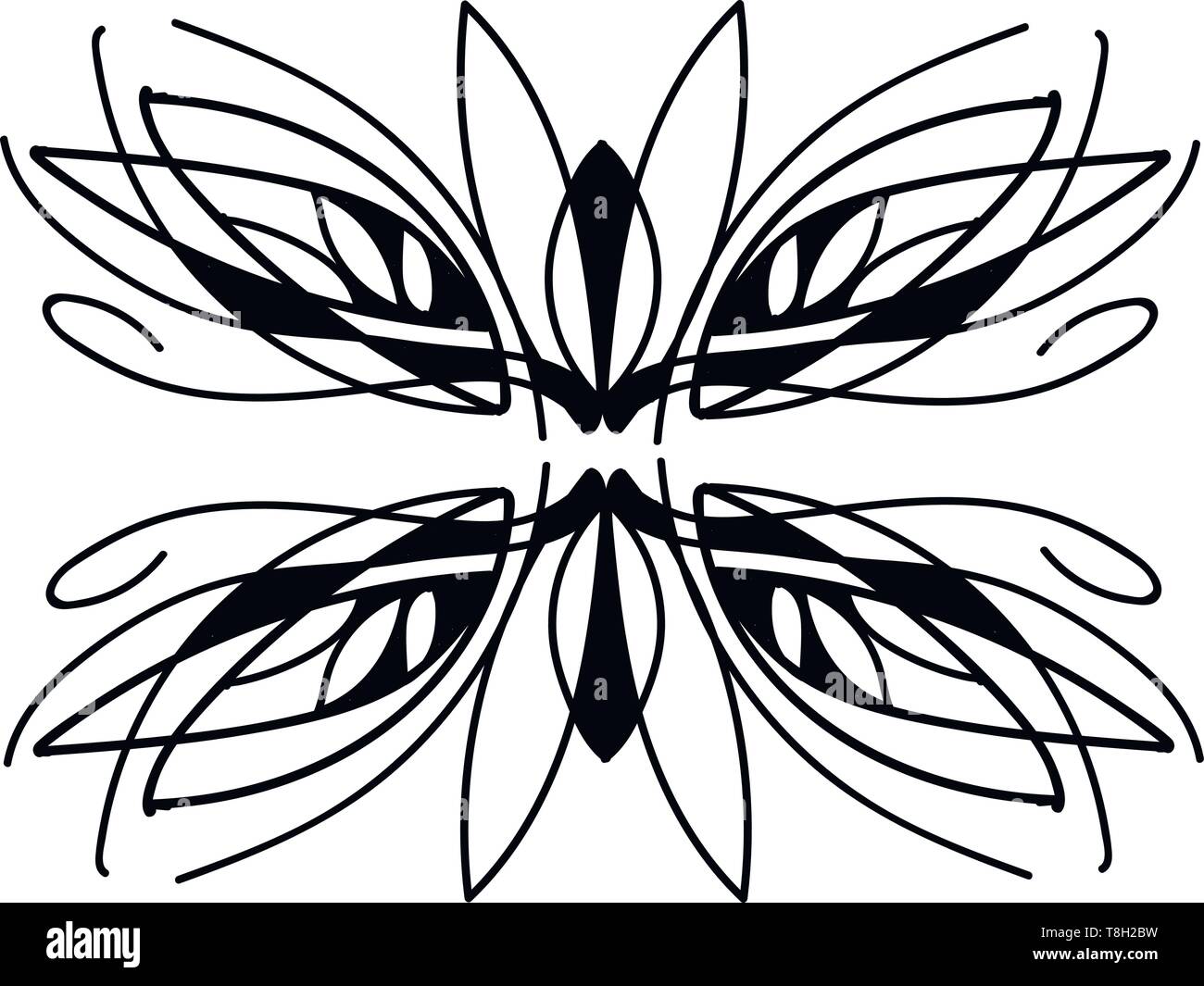 Free style Natürliche ornament Design, Illustration, Vektor auf weißem Hintergrund. Stock Vektor