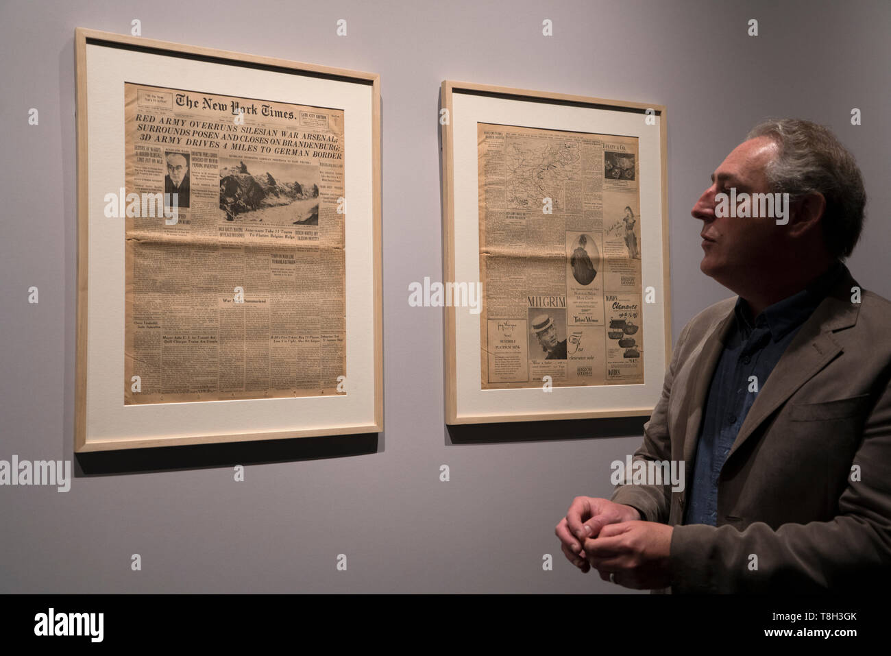 Paul Lachse, Kurator von "Auschwitz. Vor nicht allzu langer Zeit. Nicht weit entfernt", eine Ausstellung im Museum für das jüdische Erbe in Manhattan, New York City. Stockfoto