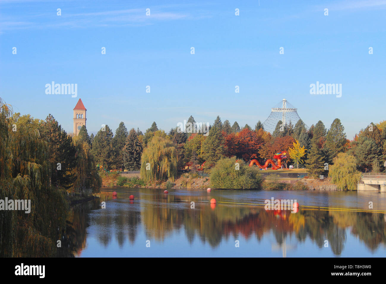 Übersicht in Spokane im Bundesstaat Washington Stockfoto