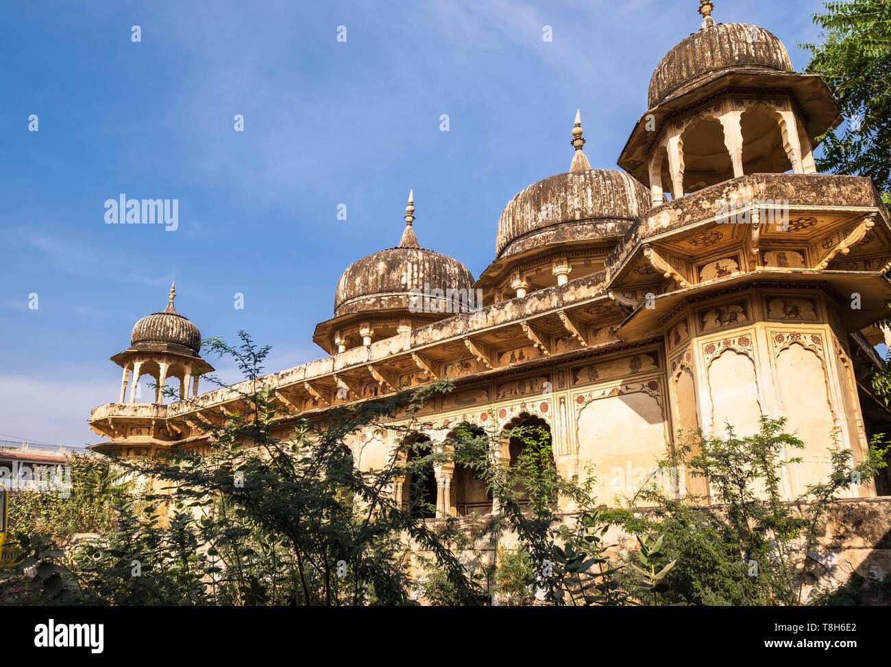 Indien, Rajasthan, Shekhawati Region, Mandawa, Goenka chhatris Stockfoto