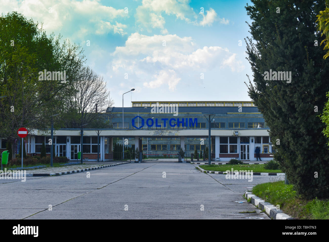 Ramnicu Valcea, Romaniia - 18.04.2019 - Oltchim chemische Anlage Stockfoto