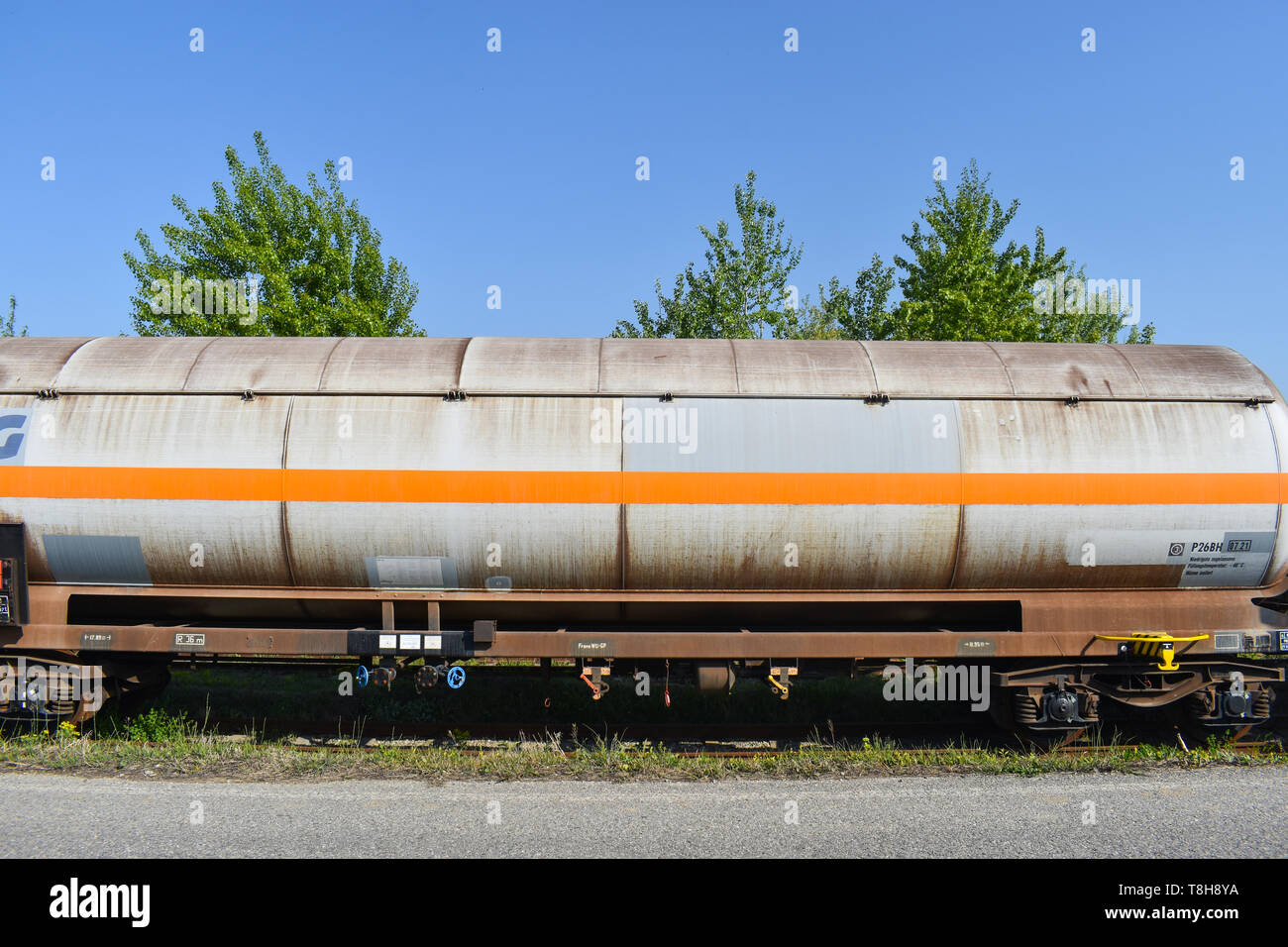 Bukarest, Rumänien - 20.04.2019 - Zug Tanker Stockfoto