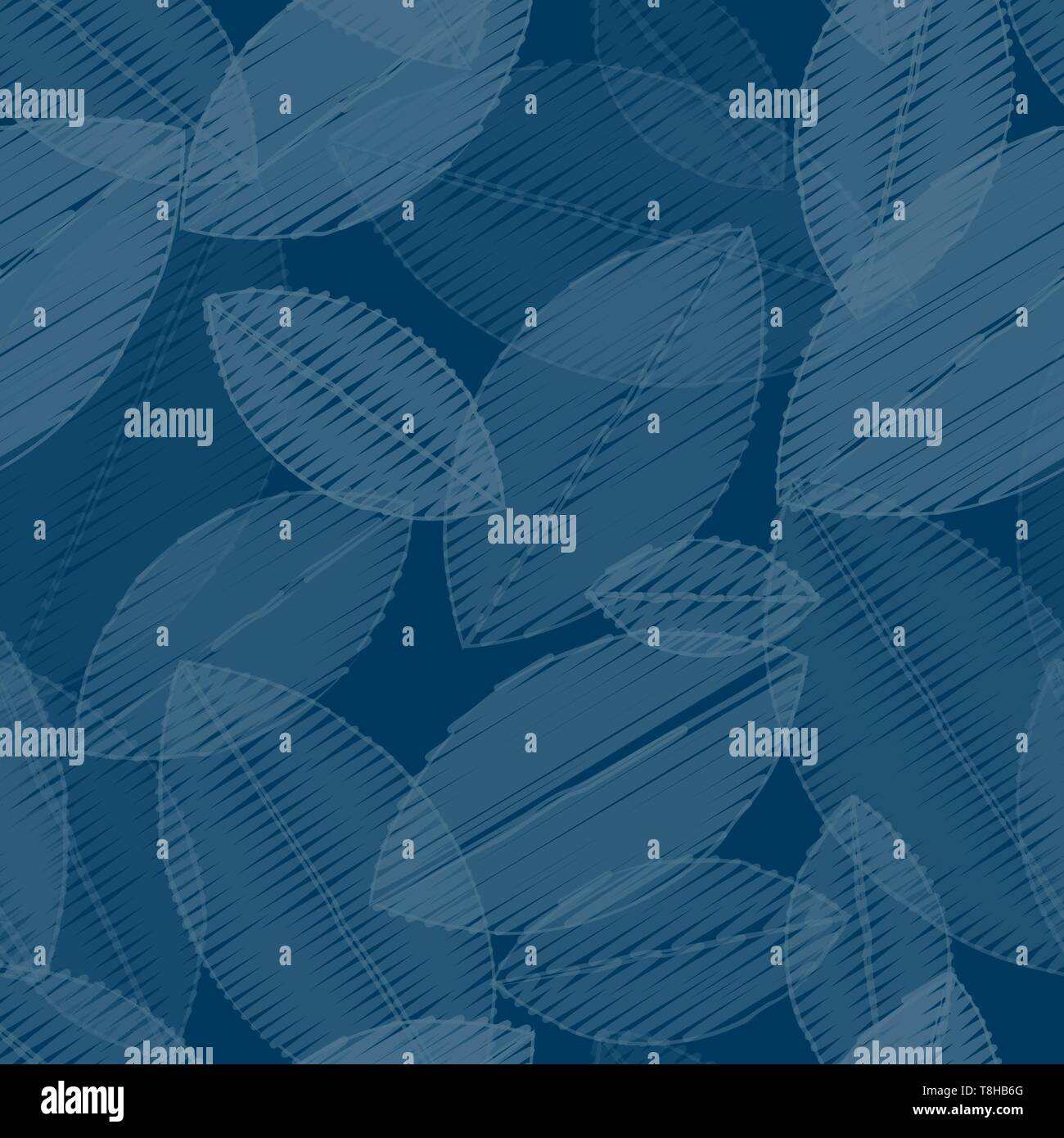 Nahtlose Blätter Muster Hintergrund Stock Vektor