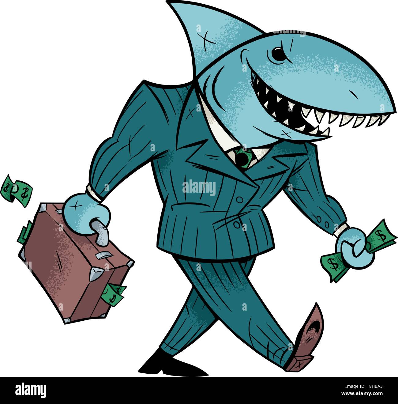 Business Shark isoliert Stock Vektor