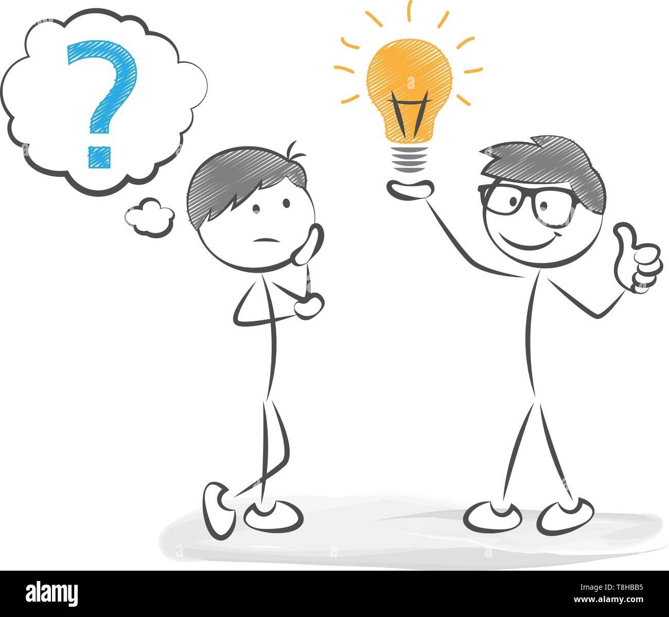 Stick man Business Idee Stock Vektor