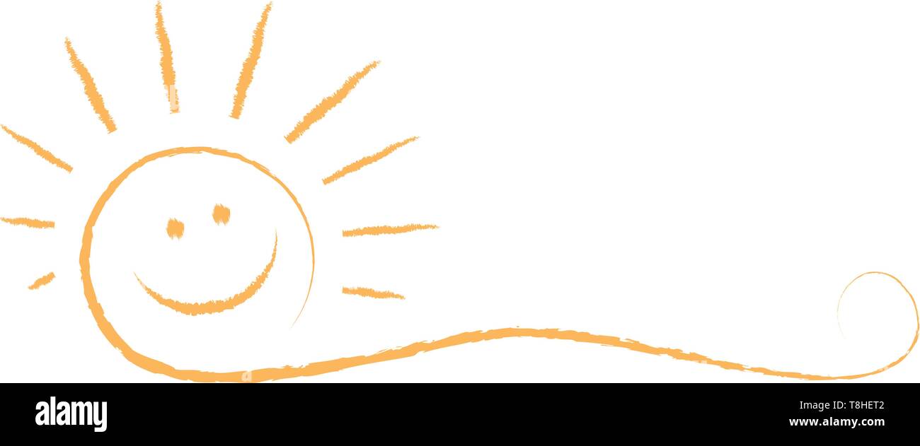 Sun scribble Vektor Stock Vektor
