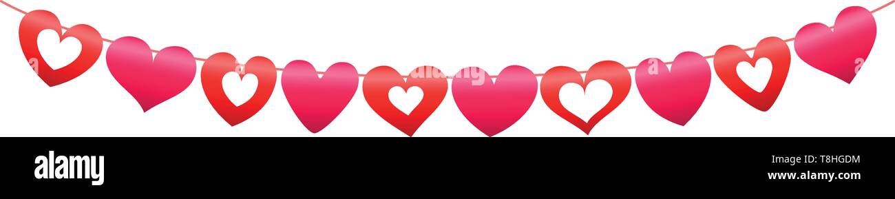 Valentines Tag Herzen Stock Vektor