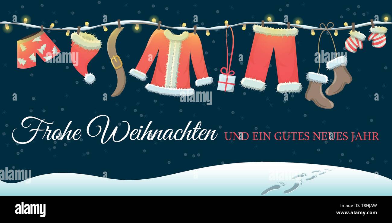 Frohe Weihnachten Grußkarte Stock Vektor