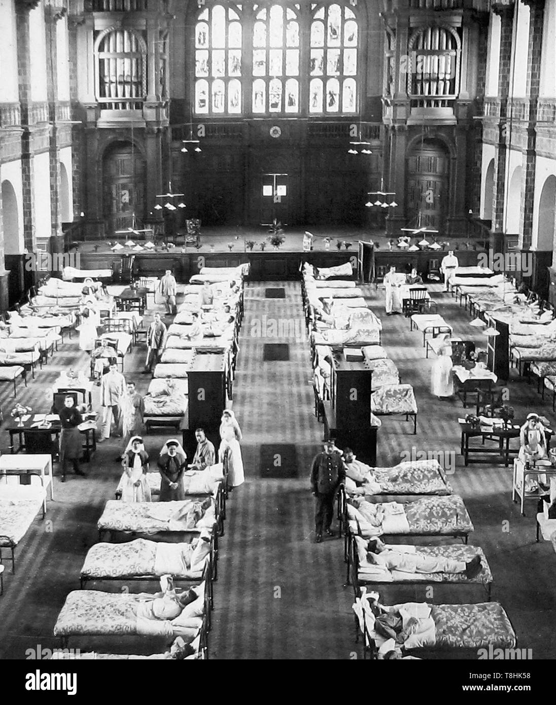 Birmingham Universität Hörsaal als Rotes Kreuz Krankenhaus während WK1 Stockfoto