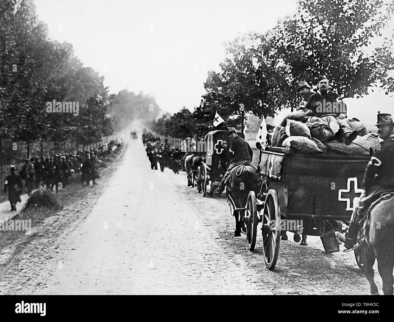 Belgisches Rotes Kreuz Division während WW1 Stockfoto