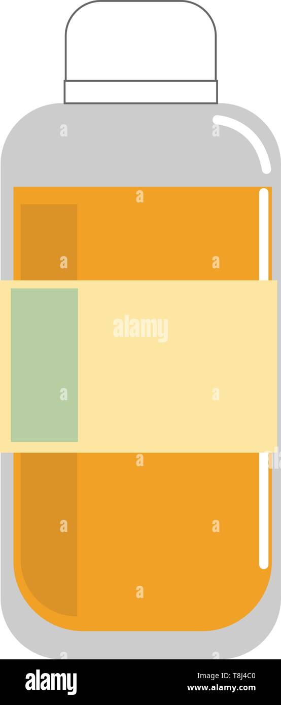 Ein Container voller Verdünnungsmittel Lösung, die neu ist und nicht geöffnet, Vector, Farbe, Zeichnung oder Abbildung. Stock Vektor