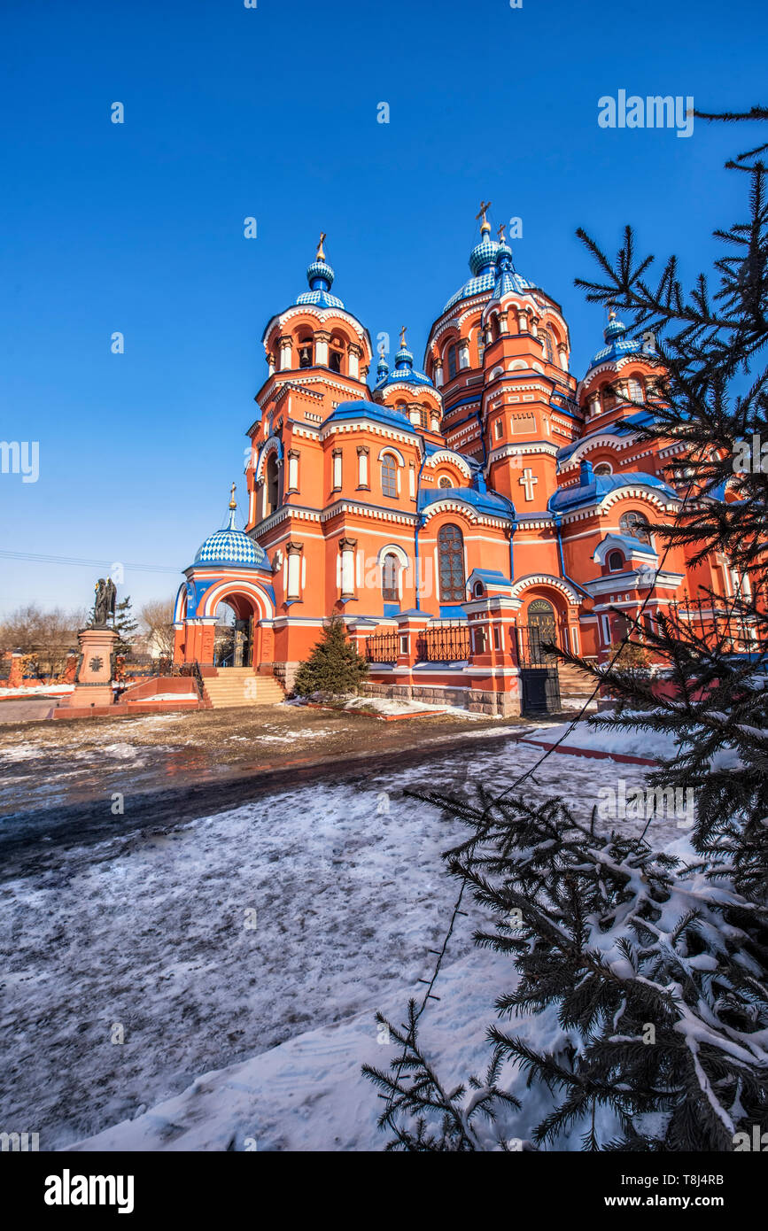 Die Kasaner Kirche von Irkutsk, Irkutsk, Sibirien, Russland Stockfoto