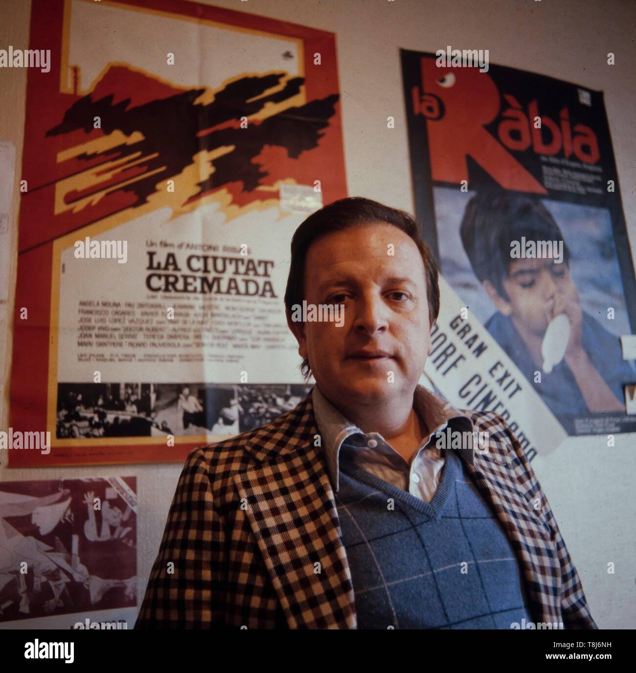 El Director de Cine Antoni Ribas en el año 1981. Stockfoto