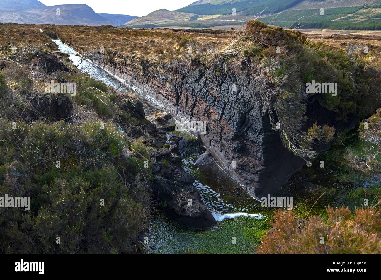 Irland, County Donegal, Glenveagh National Park, Torf Stockfoto