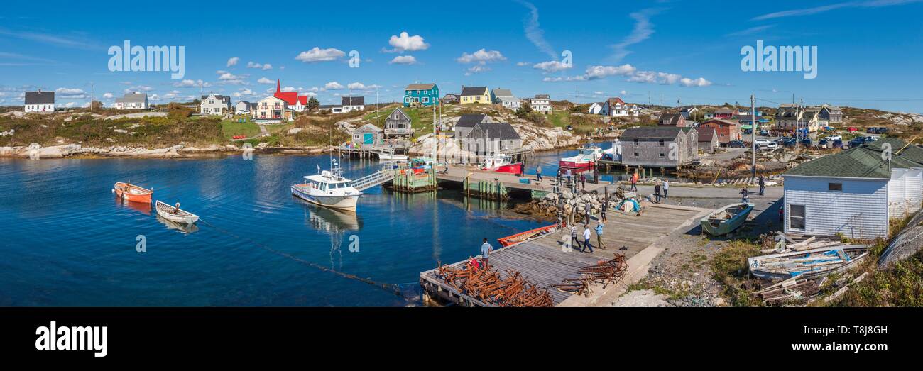 Kanada, Nova Scotia, Peggy's Cove, Fischerdorf an der Atlantikküste Stockfoto