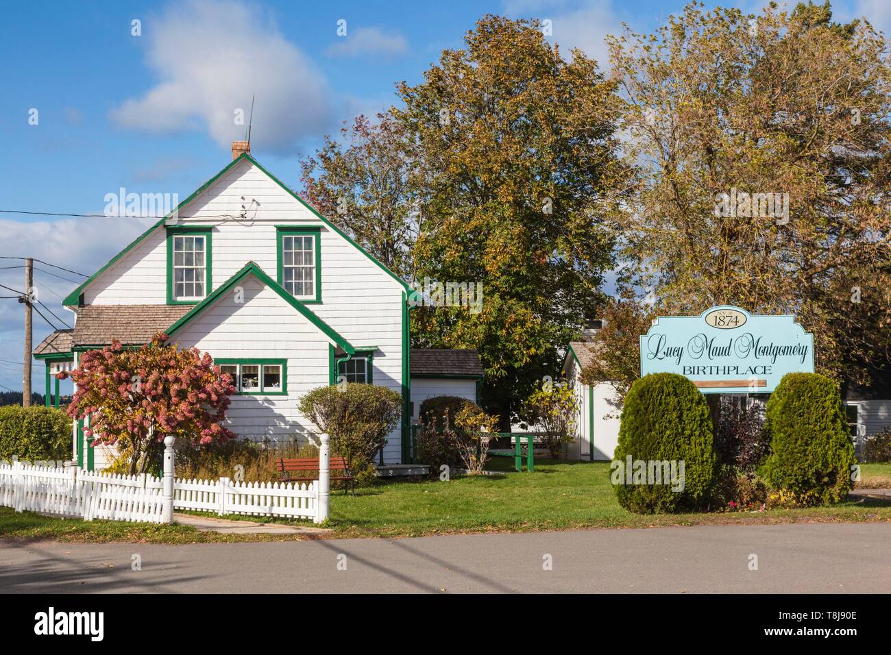Kanada, Prince Edward Island, New London, Geburtsort von Lucy Maud Montgomery, Autor von Anne von Green Gables Stockfoto