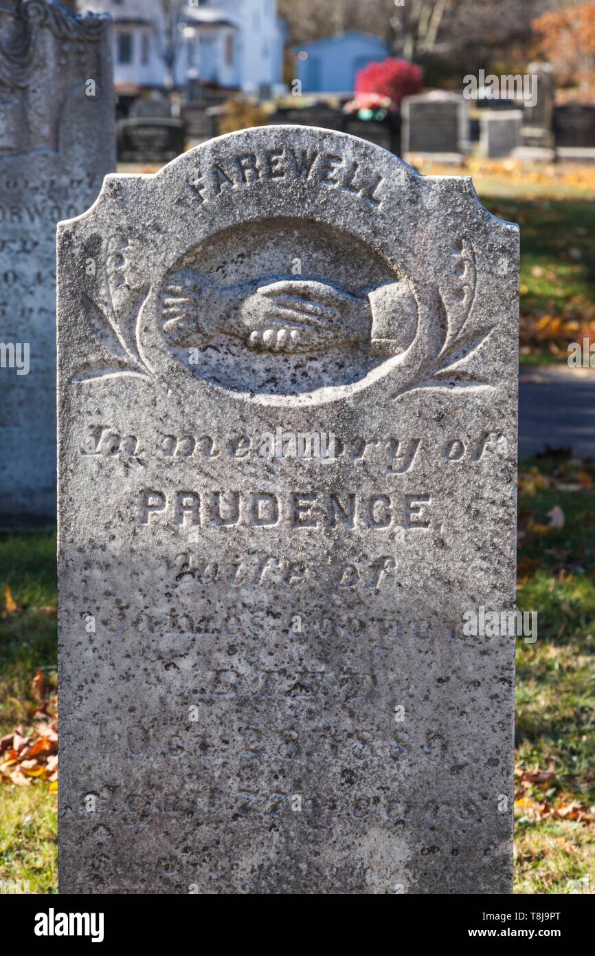 Kanada, New Brunswick, Saint John River Valley, Gagetown, historischen Dorf Friedhof Stockfoto