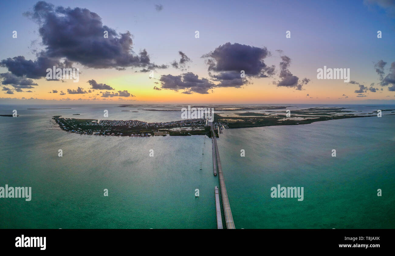 Straße 1 nach Key West in Florida Keys, USA Stockfoto
