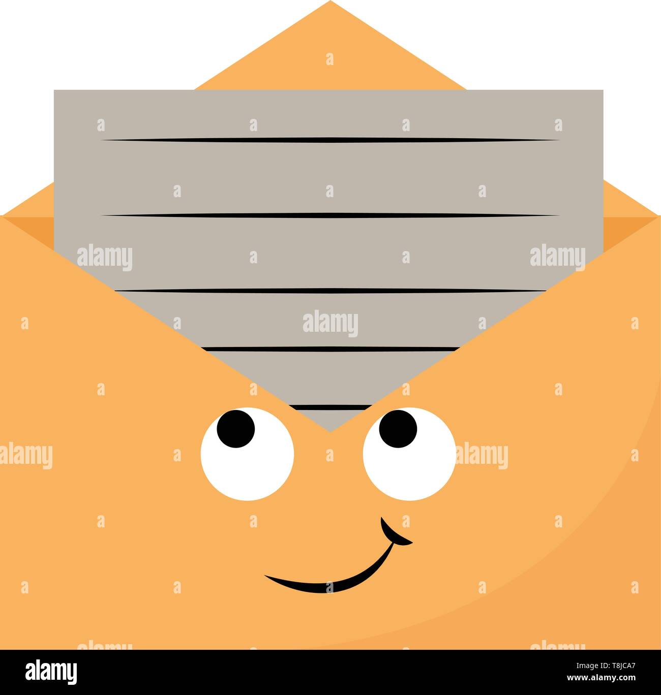 Eine farbige Zeichnung der Brief in brauner Farbe Umschlag., Vector, Farbe, Zeichnung oder Abbildung. Stock Vektor