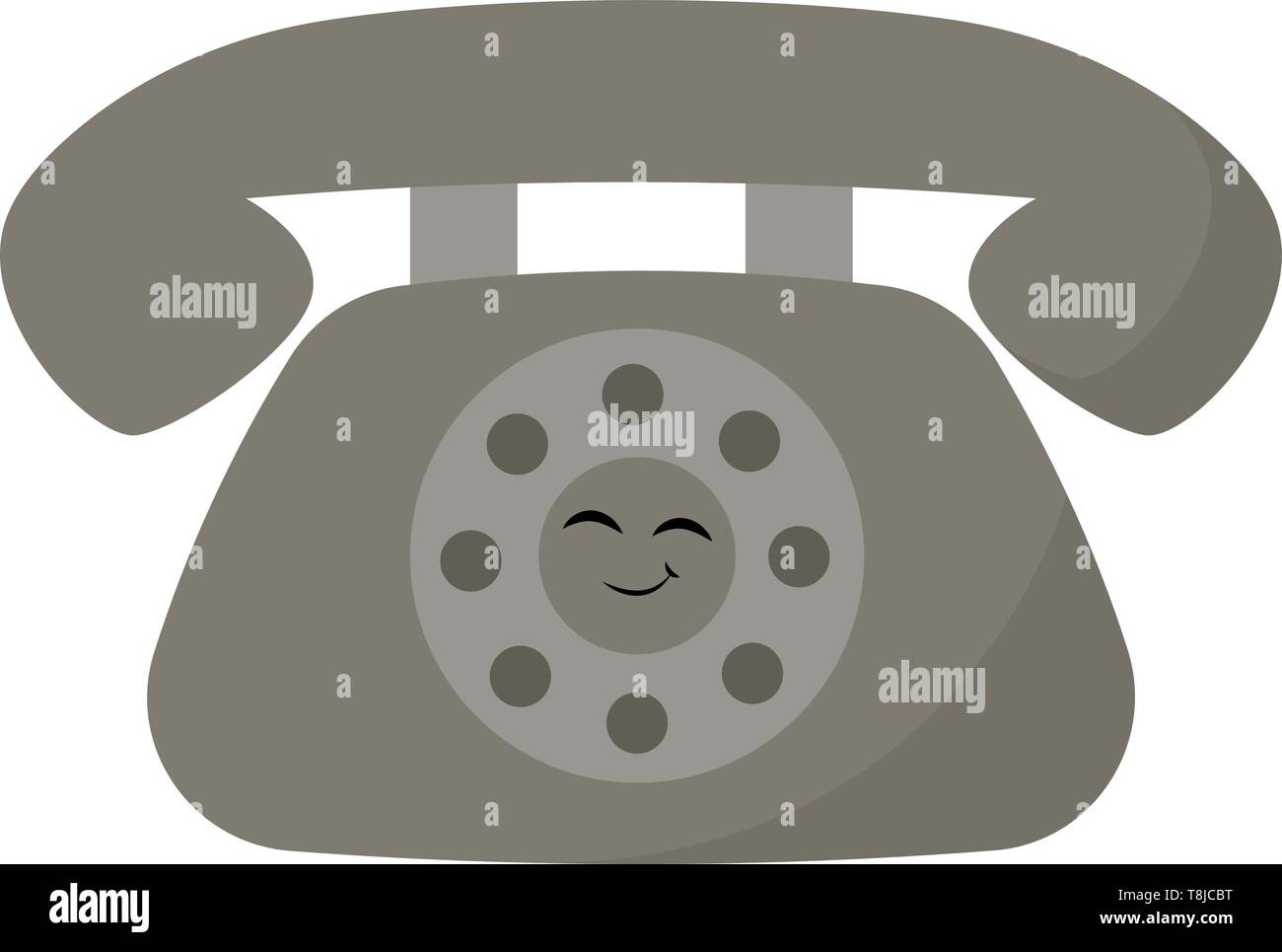 Eine farbige Zeichnung von einem Telefon mit Draht, Vector, Farbe, Zeichnung oder Abbildung. Stock Vektor