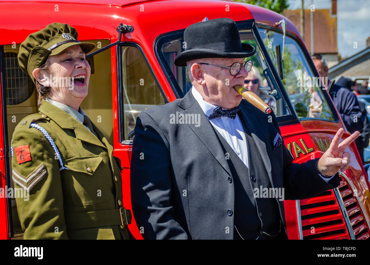 Weltkrieg 2 Reenactors Stockfoto