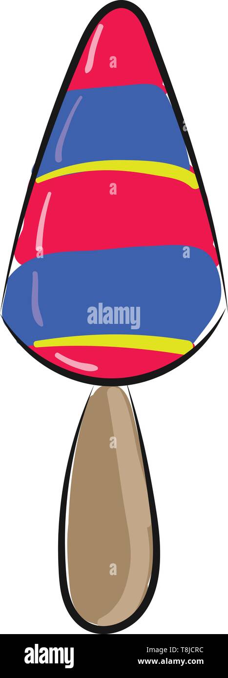 Eine köstliche Rot, Blau und Gelb Eis Bonbon mit Füllung, Vector, Farbe, Zeichnung oder Abbildung. Stock Vektor Eine köstliche Rot, Blau und Gelb Eis Bonbon mit Füllung, Vector, Farbe, Zeichnung oder Abbildung. Stock Vektor
