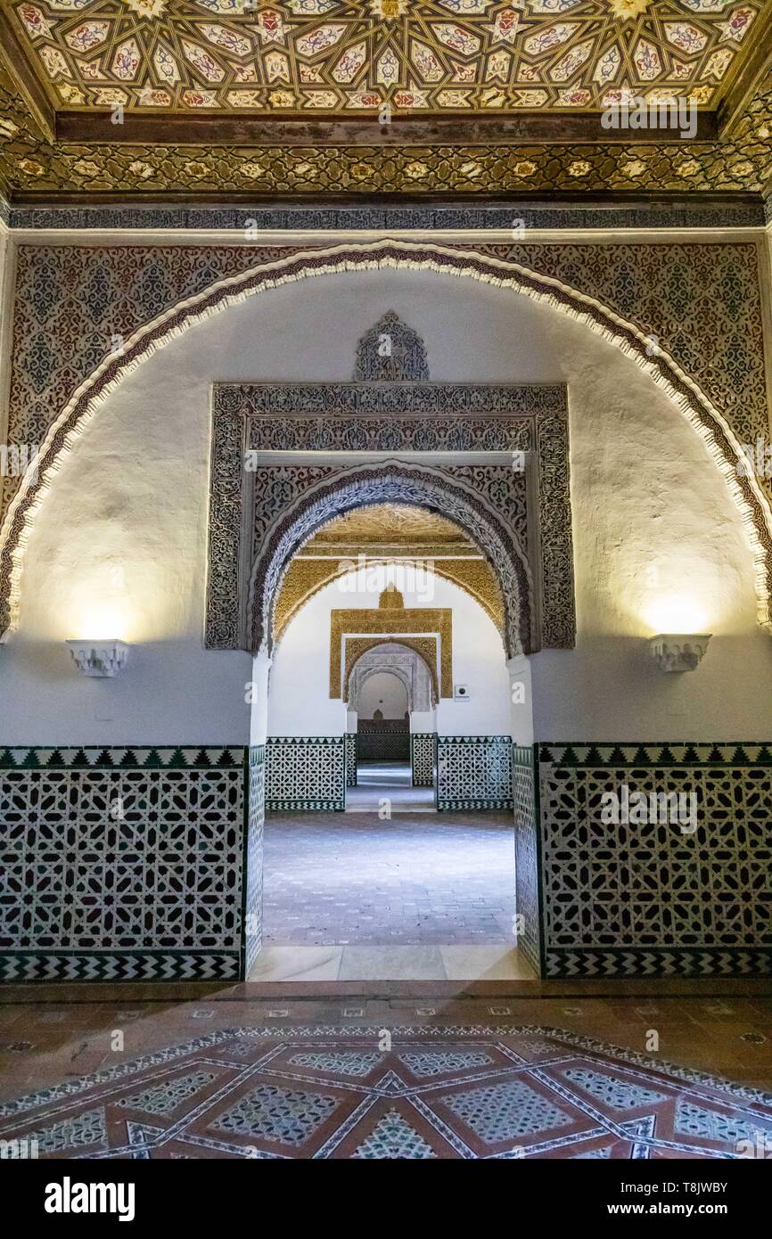 Innenraum der Alcazar Sevilla Spanien Stockfoto