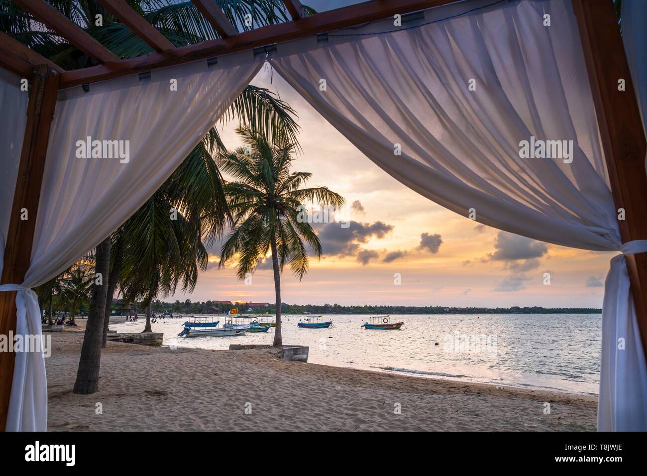 Sri Lanka, östlichen Provinz, Passikudah, Passikudah Strand von Amaya Strand Passikudah Hotel Stockfoto