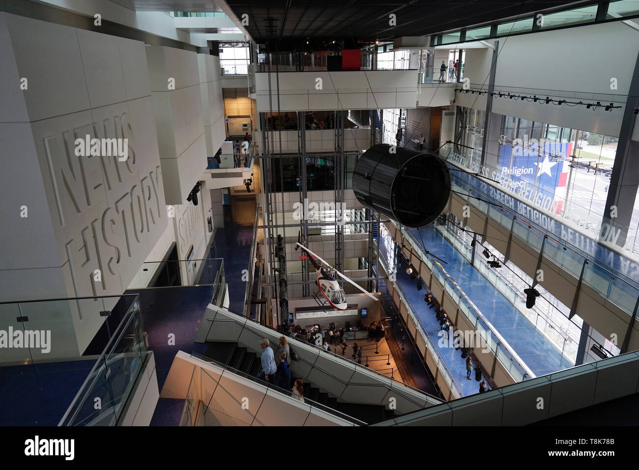 Innenansicht der Newseum in Washington D.C. USA Stockfoto