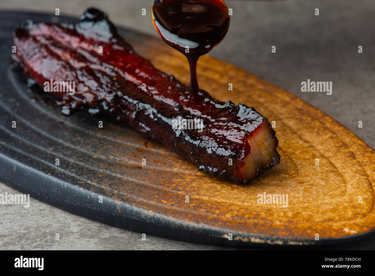 Char - Siew Schweinefleisch asiatisch Essen Stockfoto