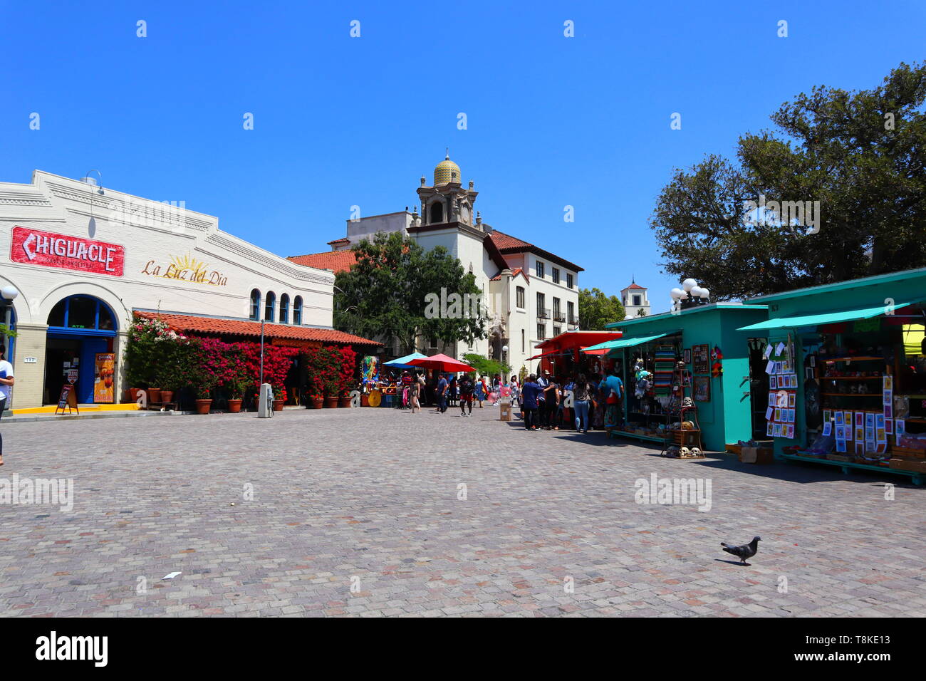 Berühmten mexikanischen Nachbarschaft und Marktplatz auf Olvera Street in Los Angeles, Kalifornien Stockfoto