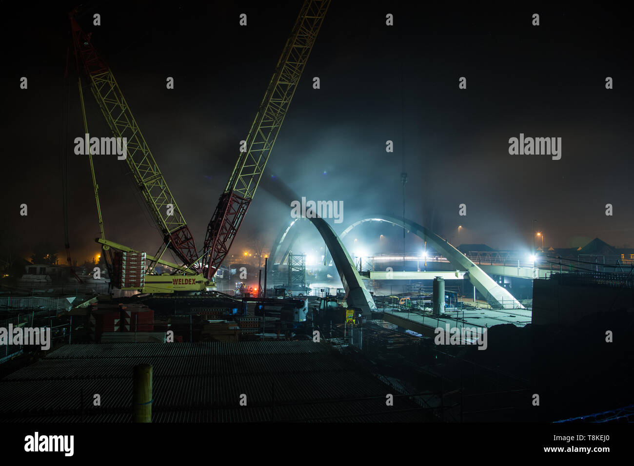 Bau von Walton Brücke Stockfoto