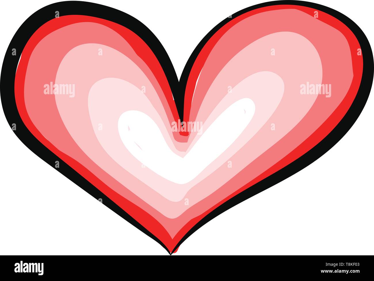 Dies ist ein Symbol des Herzens und es ist in der Regel als Indikator der Liebe verwendet., Vector, Farbe, Zeichnung oder Abbildung. Stock Vektor