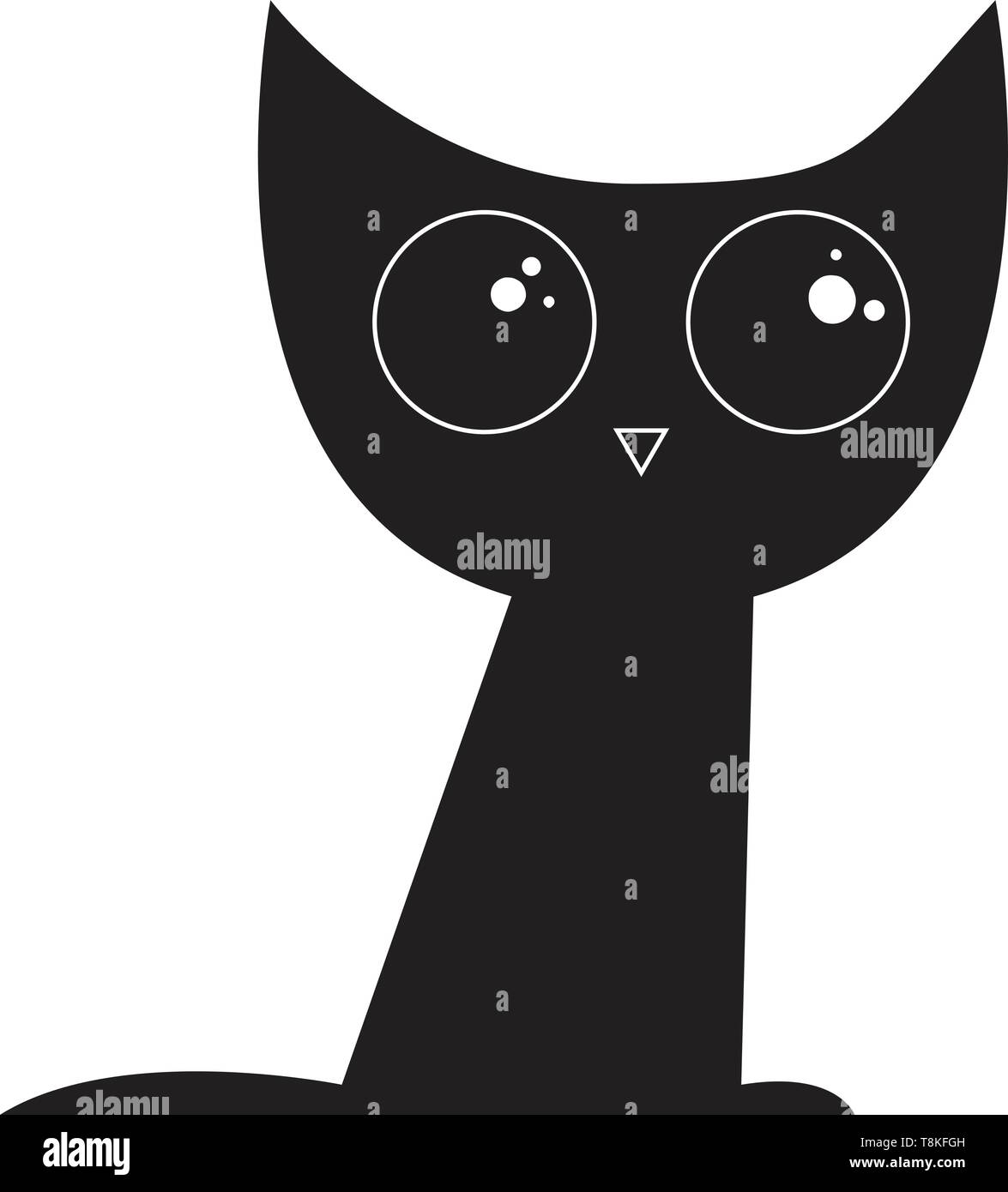 Eine Katze ist kleine fleischfressende Tiere mit weichem Fell, einem langen, dünnen Schwanz und Schnurrhaare, oft als Haustiere für den Fang Mäuse gehalten., Vector, Farbe, Zeichnung oder Illus Stock Vektor