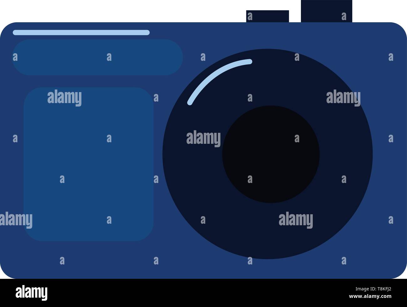 Es ist ein Gerät für die Aufzeichnung von Bildern in Form von Fotografien, Film oder Video Signale., Vector, Farbe, Zeichnung oder Abbildung. Stock Vektor