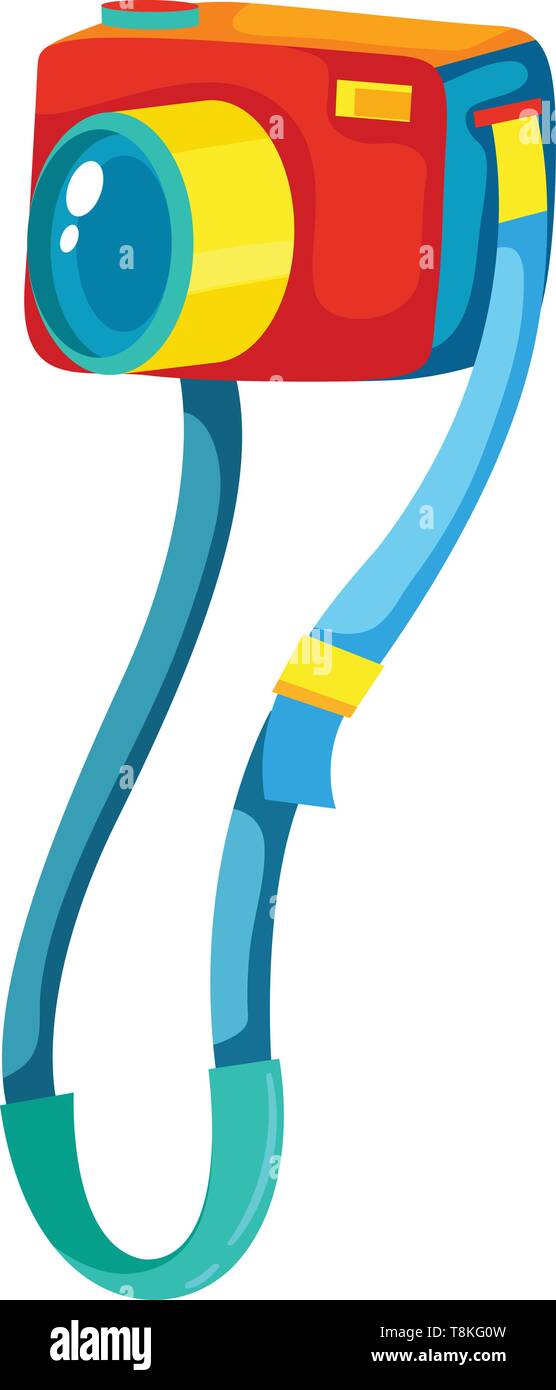 Es ist ein Gerät für die Aufzeichnung von Bildern in Form von Fotografien, Film oder Video Signale., Vector, Farbe, Zeichnung oder Abbildung. Stock Vektor