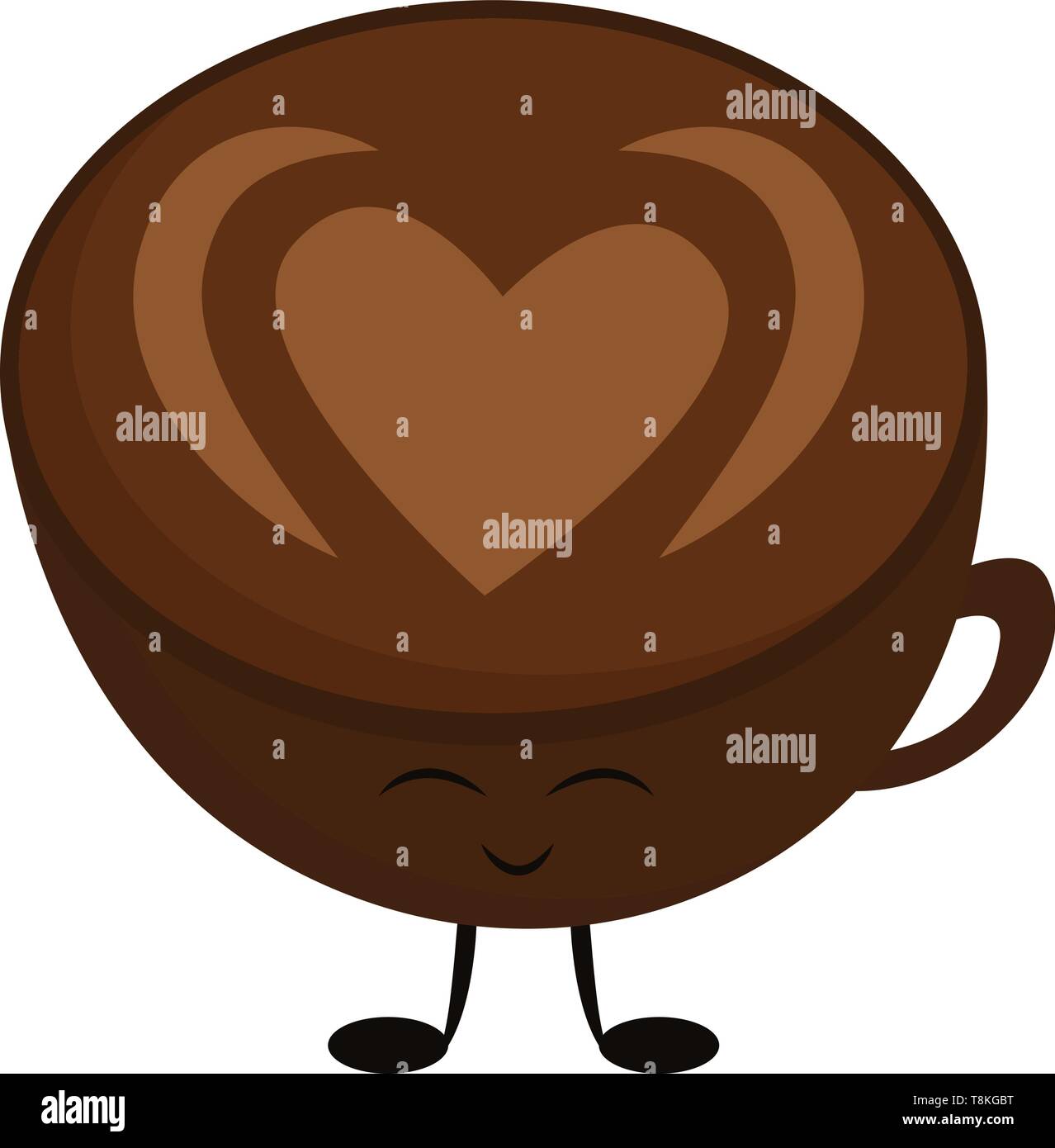 Kaffee ist ein heißes Getränk mit Wasser und in der Erde oder in Pulverform Kaffeebohnen. Kaffee ohne Milch serviert wird schwarzer Kaffee und Kaffee serviert mit Mil Stock Vektor
