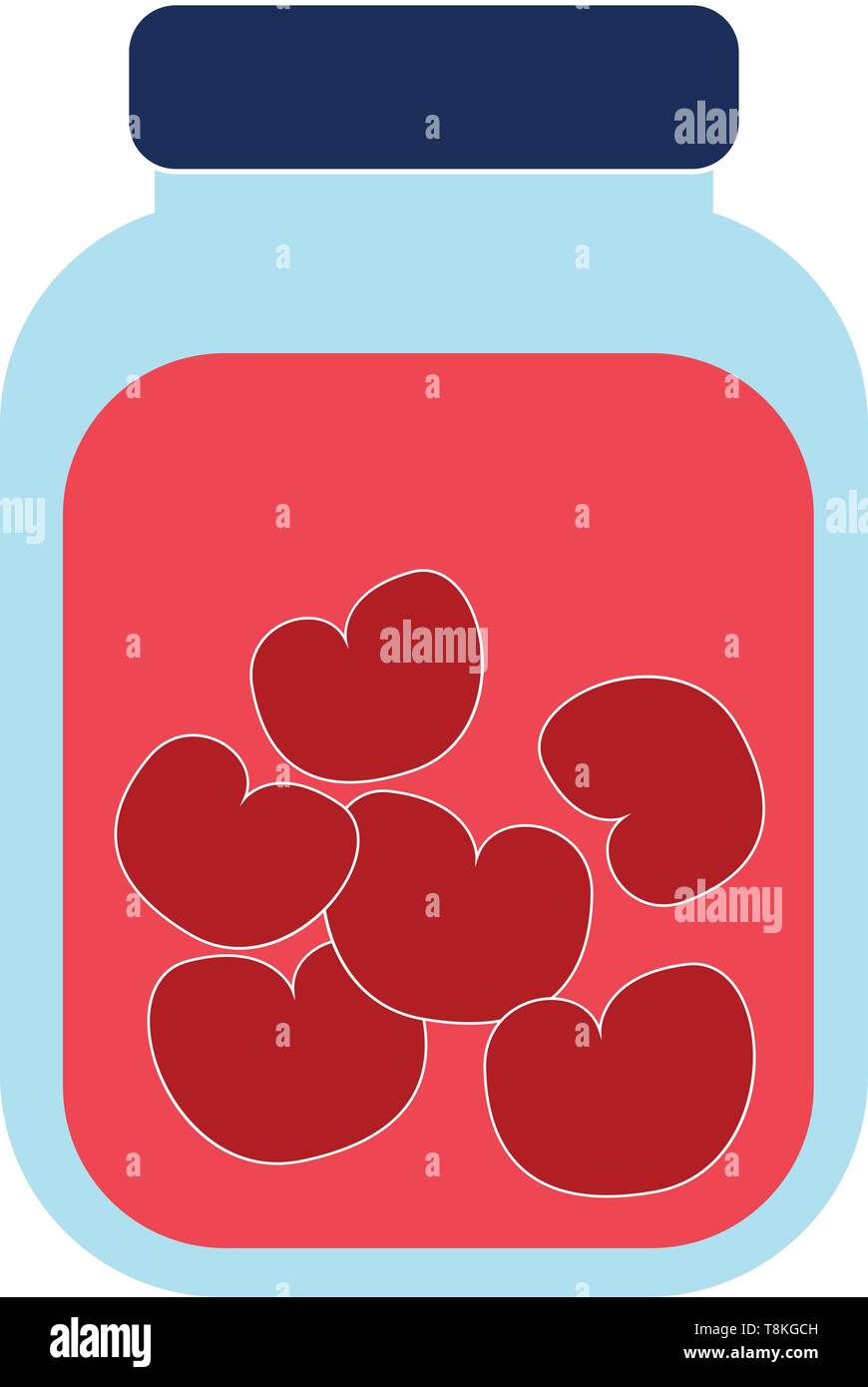 Ein Container, Die dient dazu, verschiedene Gegenstände zu lagern, aus Kunststoff oder Glas., Vector, Farbe, Zeichnung oder Abbildung. Stock Vektor