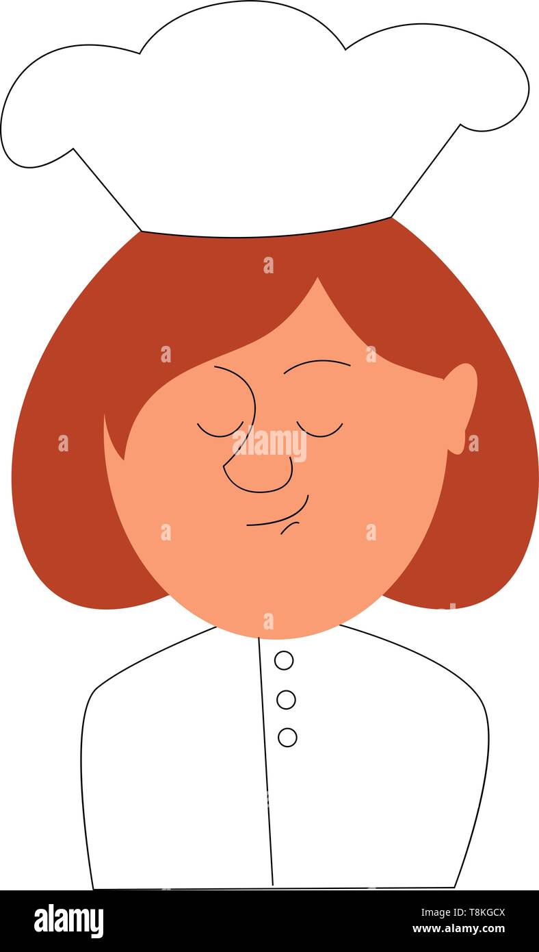 Ein Koch ist eine Person vorbereitet und kocht das Essen., Vector, Farbe, Zeichnung oder Abbildung. Stock Vektor