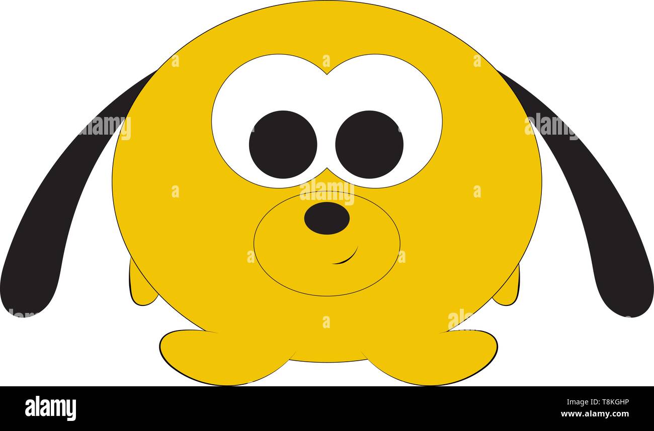 Hund ist ein Tier mit vier Beinen, die oft als ein Haustier oder zu jagen oder guard Dinge gehalten., Vector, Farbe, Zeichnung oder Abbildung. Stock Vektor