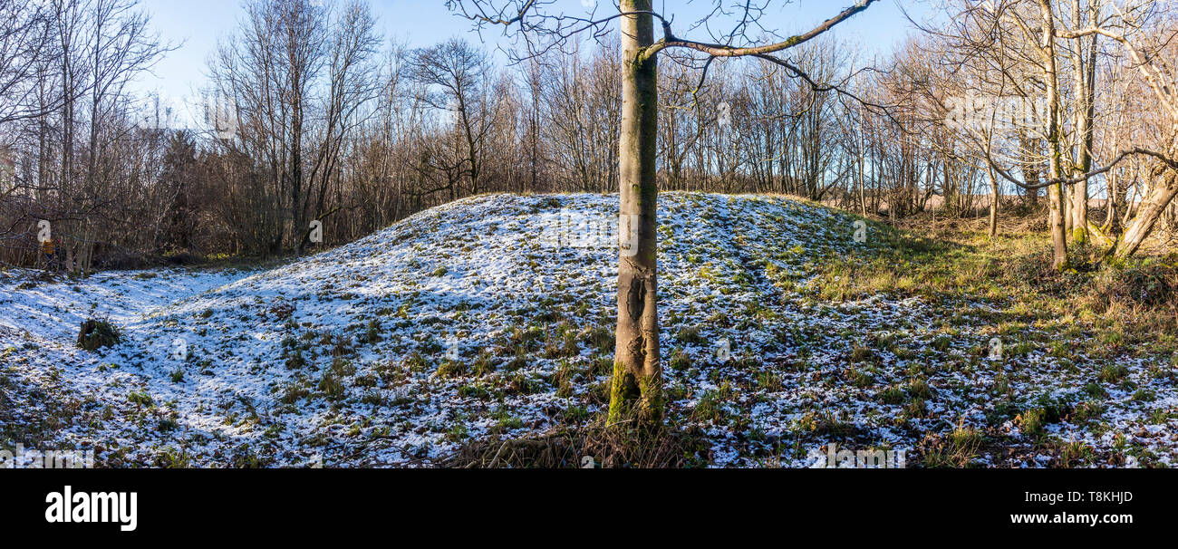 Barkhale Holz Bronzezeit runde Barrow in West Sussex, UK Stockfoto