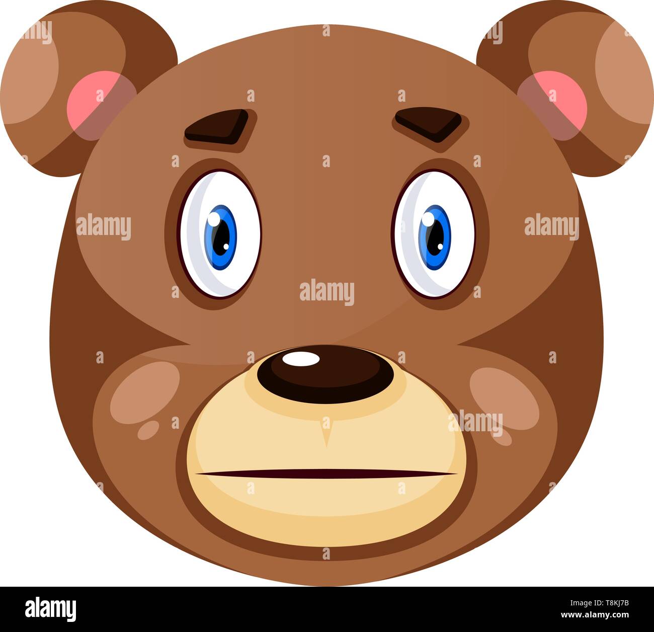 Bär ist leise, Illustration, Vektor auf weißem Hintergrund. Stock Vektor