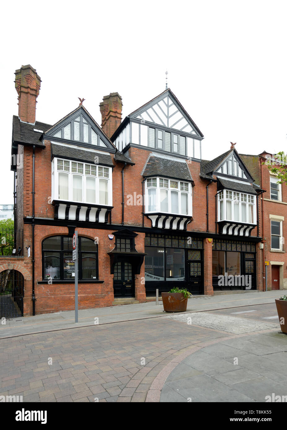 Mock Tudor Gebäude am Heathcote Street, Nottingham Stockfoto