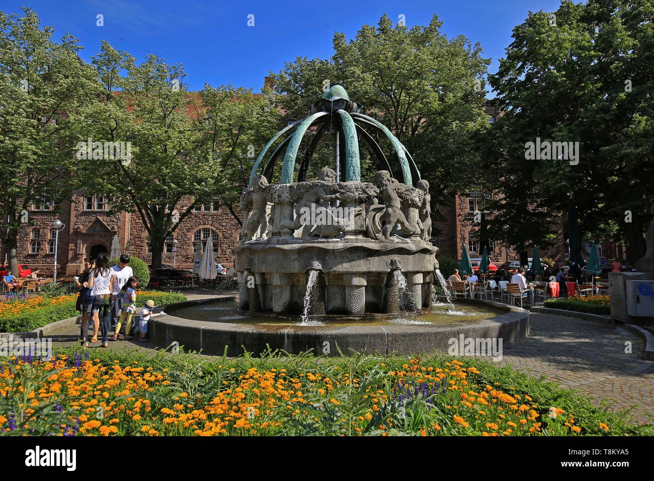 Deutschland, Baden-Württemberg, Karlsruhe, die Gunterplatz in Karlsruhe Stockfoto