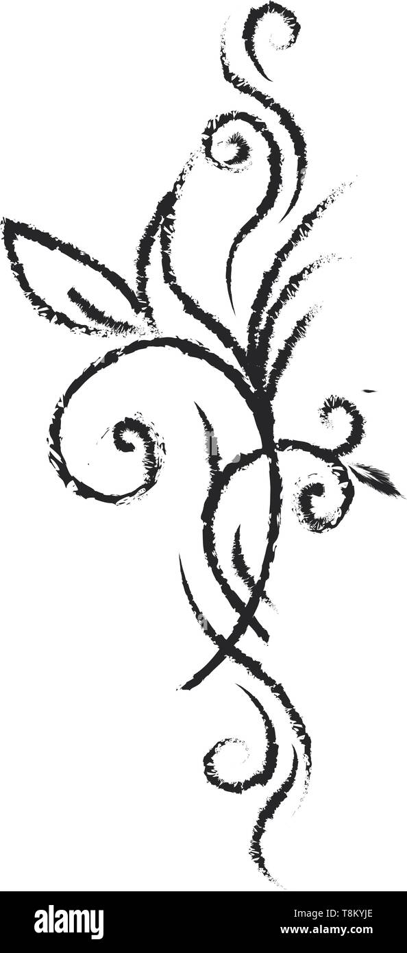 Eine schöne, kurvige Design für Tattoos, Vector, Farbe, Zeichnung oder Abbildung. Stock Vektor