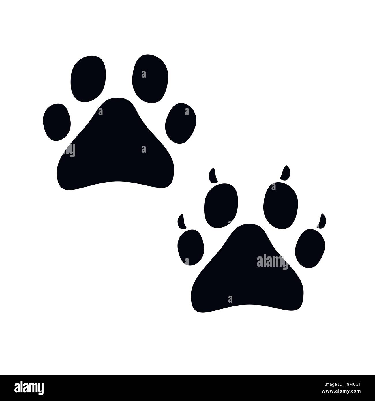 Paw tierischen Abdrücke. Vector Illustration. Stock Vektor