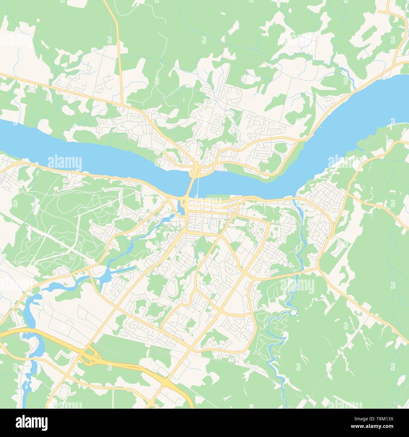 Leeren Vektor Karte des Saguenay, Quebec, Kanada, druckbare road map im klassischen Web Farben für infografik Hintergründe erstellt. Stock Vektor