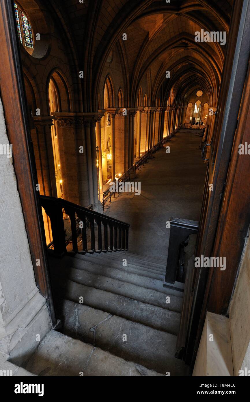 Frankreich, Paris, Bereich als Weltkulturerbe von der UNESCO, der Ile de la Cite, die Kathedrale von Notre Dame aufgeführt Stockfoto